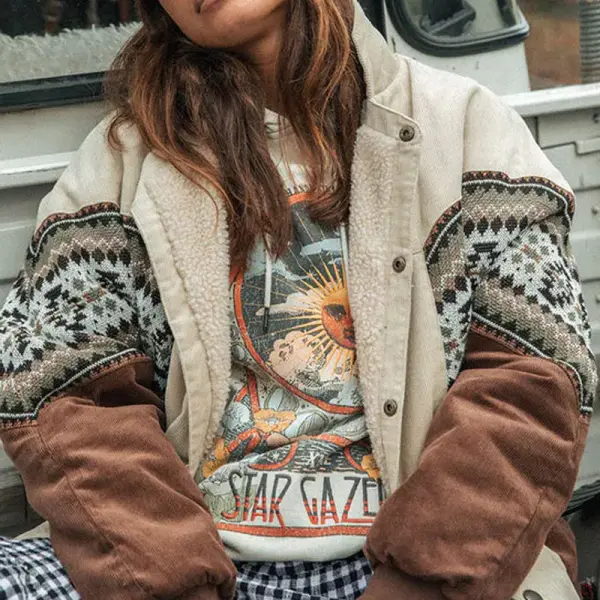 Women Vintage Winter Polar Fleece Jacket - Cotosen.com