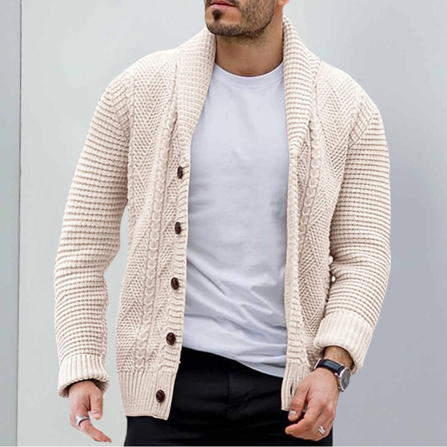 

Men's Casual Solid Color Knit Sweater Cardigan