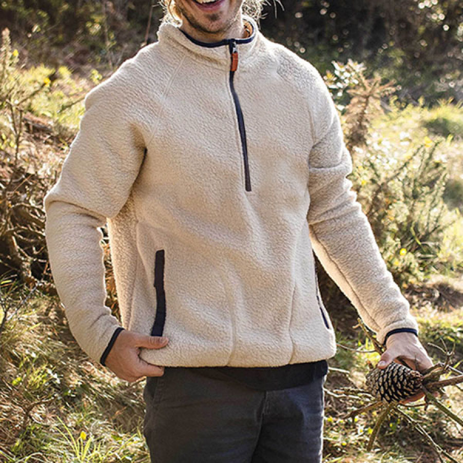 

Unisex Retro Casual Outdoor Lamb Fleece Fleece Sweatshirt