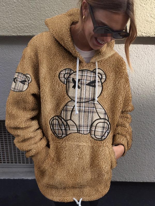 Warm Teddy Bear Lamb Wool Women's Casual Hoodie