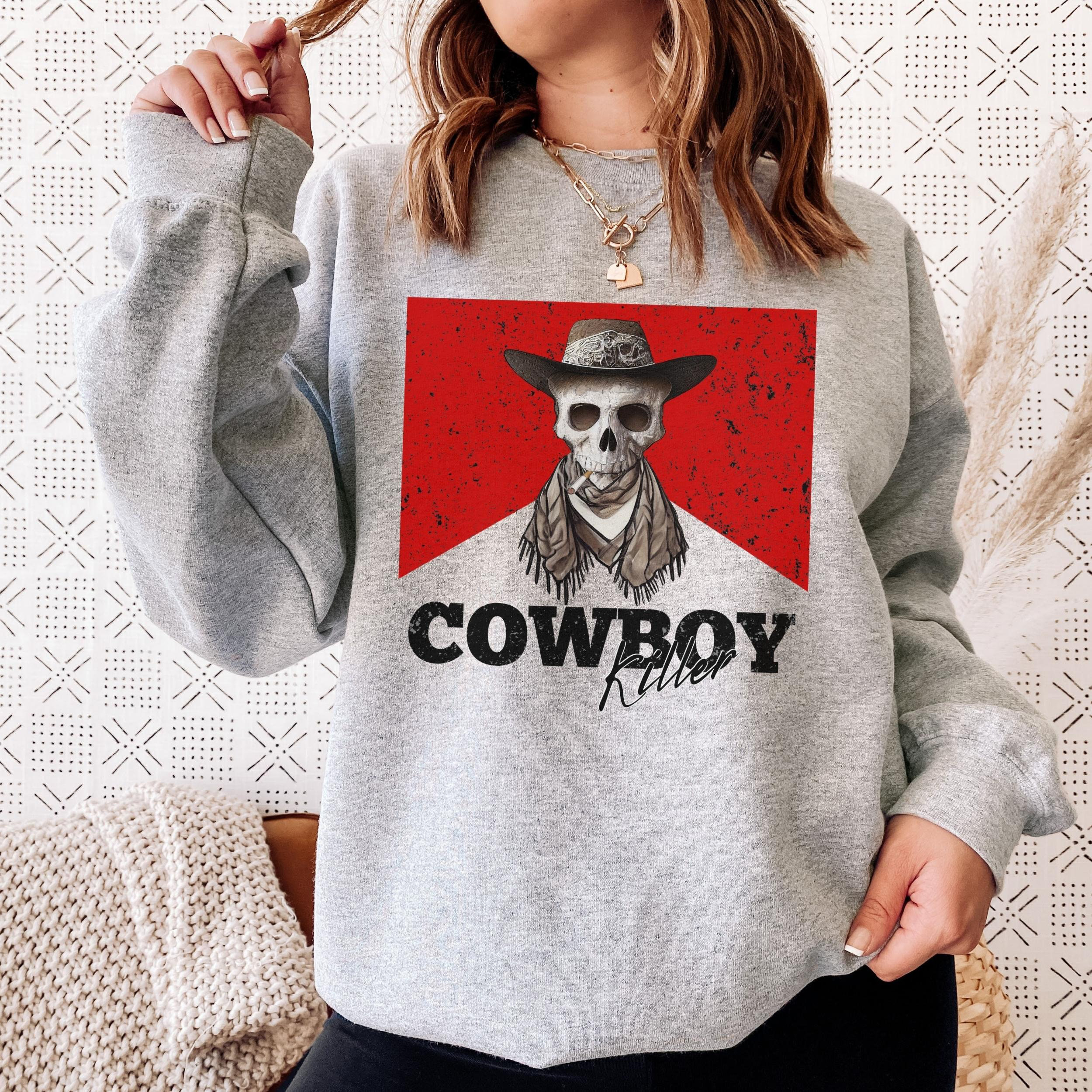 Cowboy Killer Print Crewneck Sweatshirt