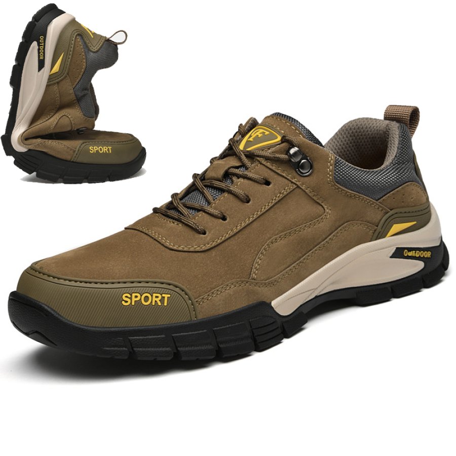 

Men's Genuine Leather Outdoor Breathable Non-slip Hiking Shoes