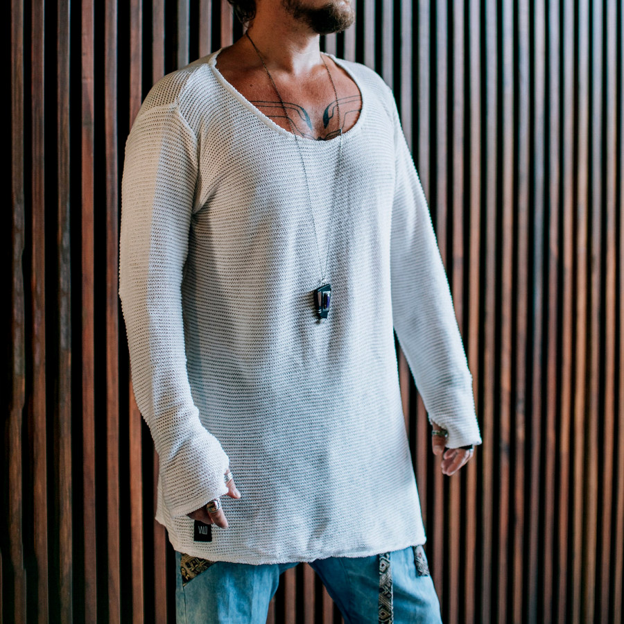 

Loose Casual Men's Long Sleeve T-Shirt