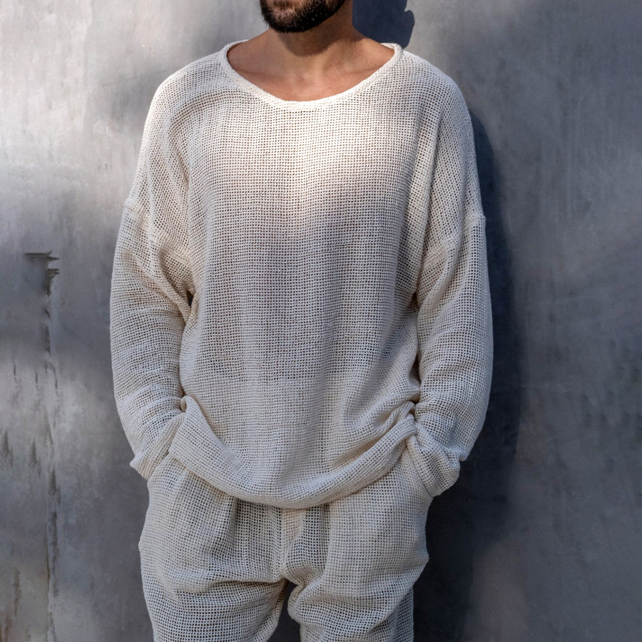 

Holiday Casual Loose Comfortable Linen Long Sleeve T-Shirt