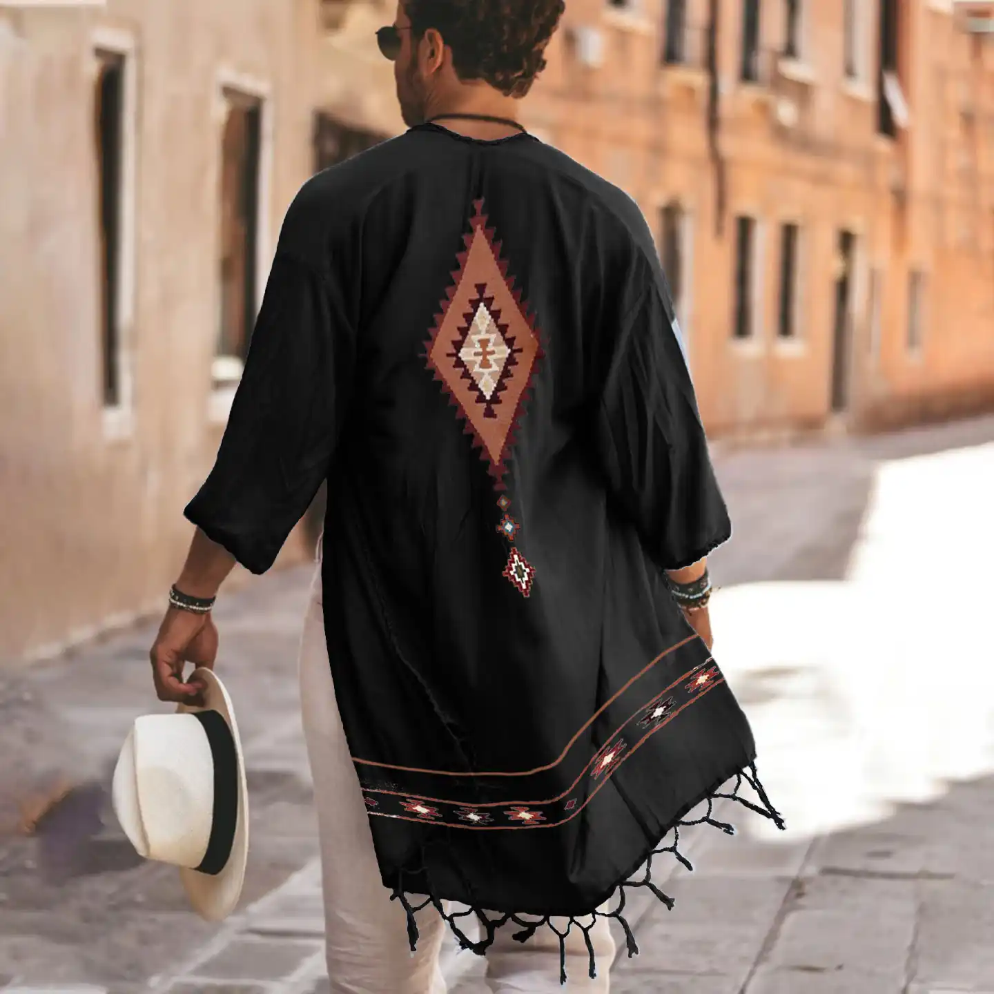 Men's Resort Western Tribal Casual Kimono
