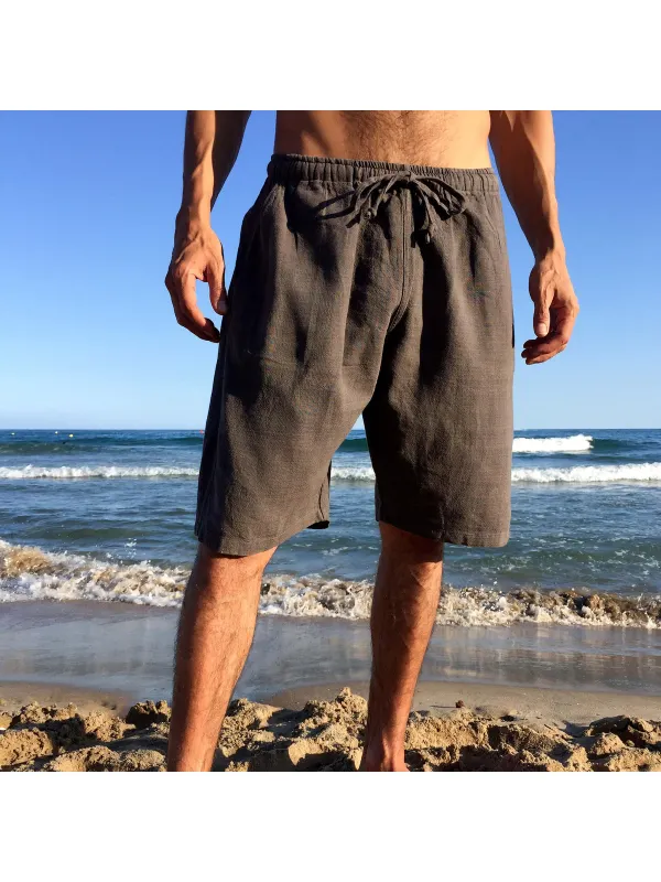 Men's Comfortable Linen Casual Shorts - Valiantlive.com 