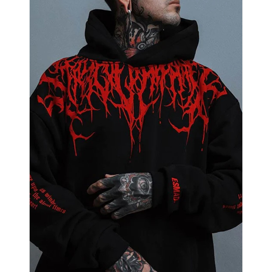 

Evil Blood Oversize Kapuzenpullover Mit Großem Muster