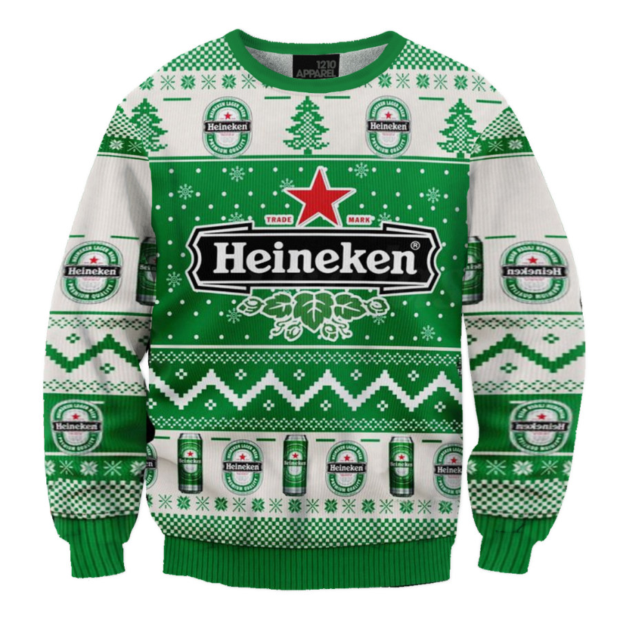 

Sweat-shirt De Noël Unisexe Heineken International Beer Fun Imprimé En 3D