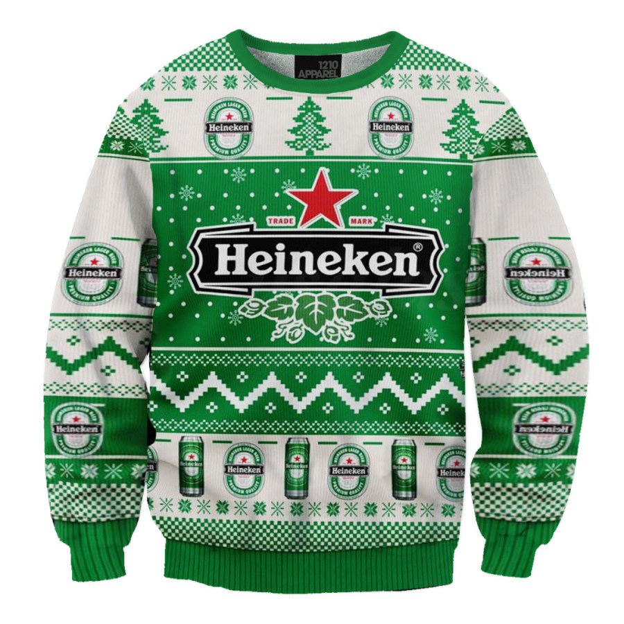 

Sudadera Navideña Unisex Con Estampado 3D De Heineken International Beer Fun