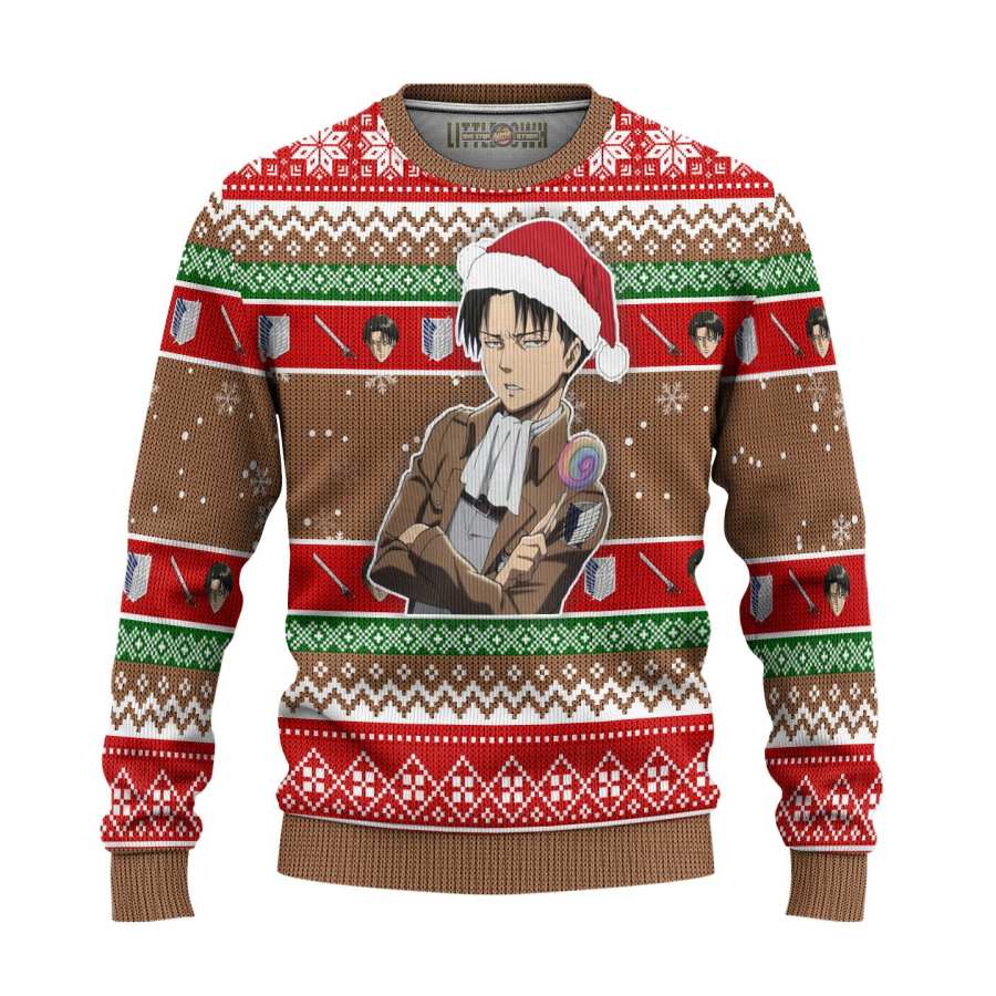 

Levi Ackerman Ugly Sweater Anime Christmas