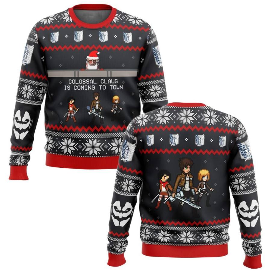 

Colossal Claus Ugly Christmas Sweater Anime