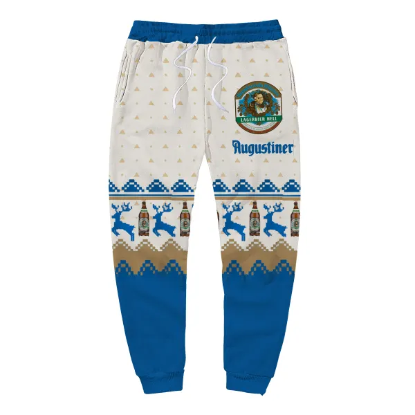 Unisex Our Beer Augustiner Printed Ugly Christmas Sweatpants Lounge Pants - Cotosen.com