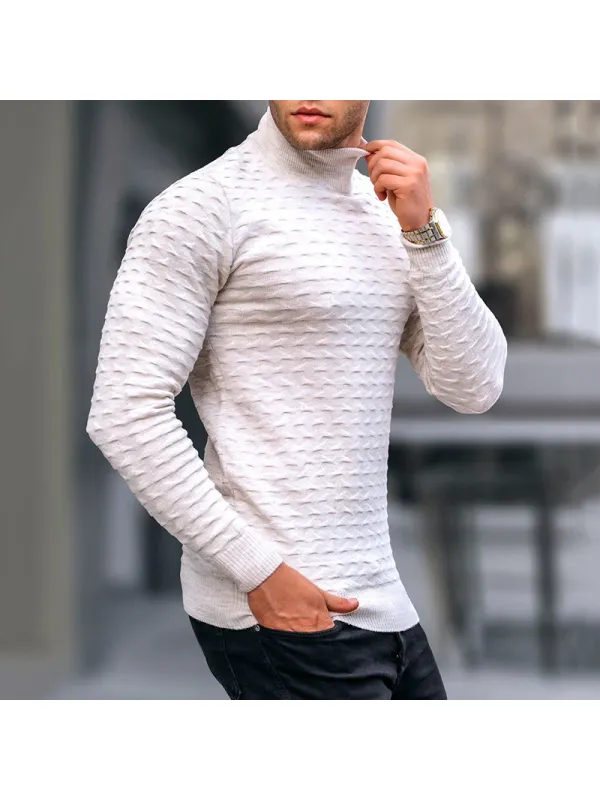 Casual Solid Color Tight Bottoming Sweater - Spiretime.com 