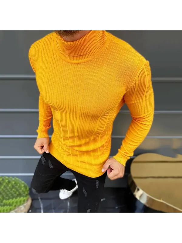 Solid Color Tight Simple Knitted Sweater - Timetomy.com 
