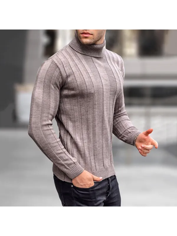 Solid Color Turtleneck Bottoming Sweater - Ootdmw.com 