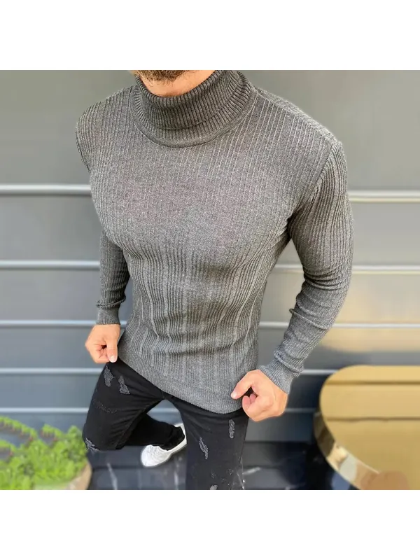 Tight Solid Color Casual Sweater - Valiantlive.com 