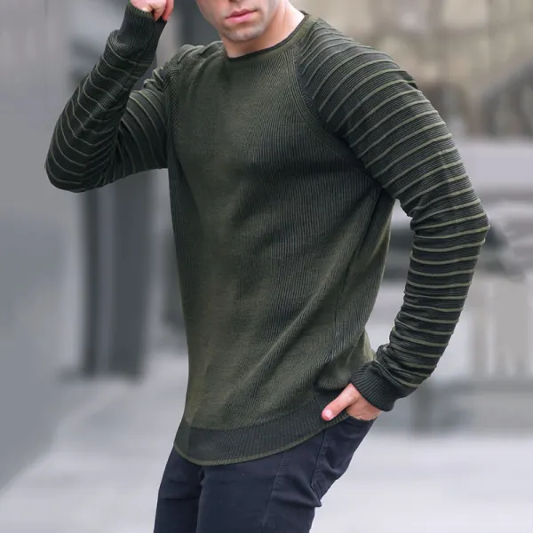 Men's Solid Color Bottoming Sweater - Ootdyouth.com 