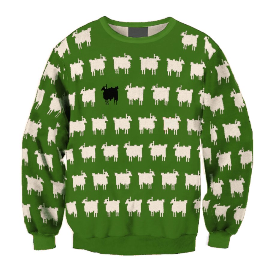 

Pull Laid Mouton Noir Unisexe Vert