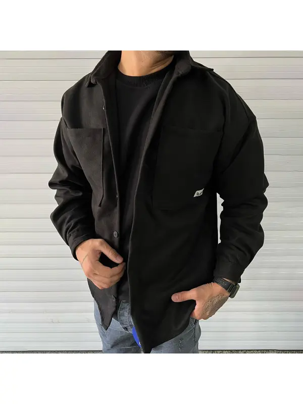 Men's Casual Fleece Oversized Jacket - Timetomy.com 