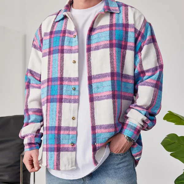 Men's Corduroy Long Sleeve Printed Casual Jacket - Ootdyouth.com 