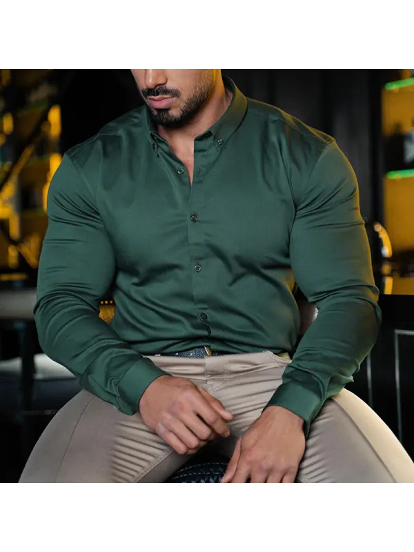 Men's Tight Long Sleeve Shirt - Ootdmw.com 