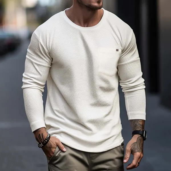 Casual Material Fitness Tight T-shirt - Ootdyouth.com 