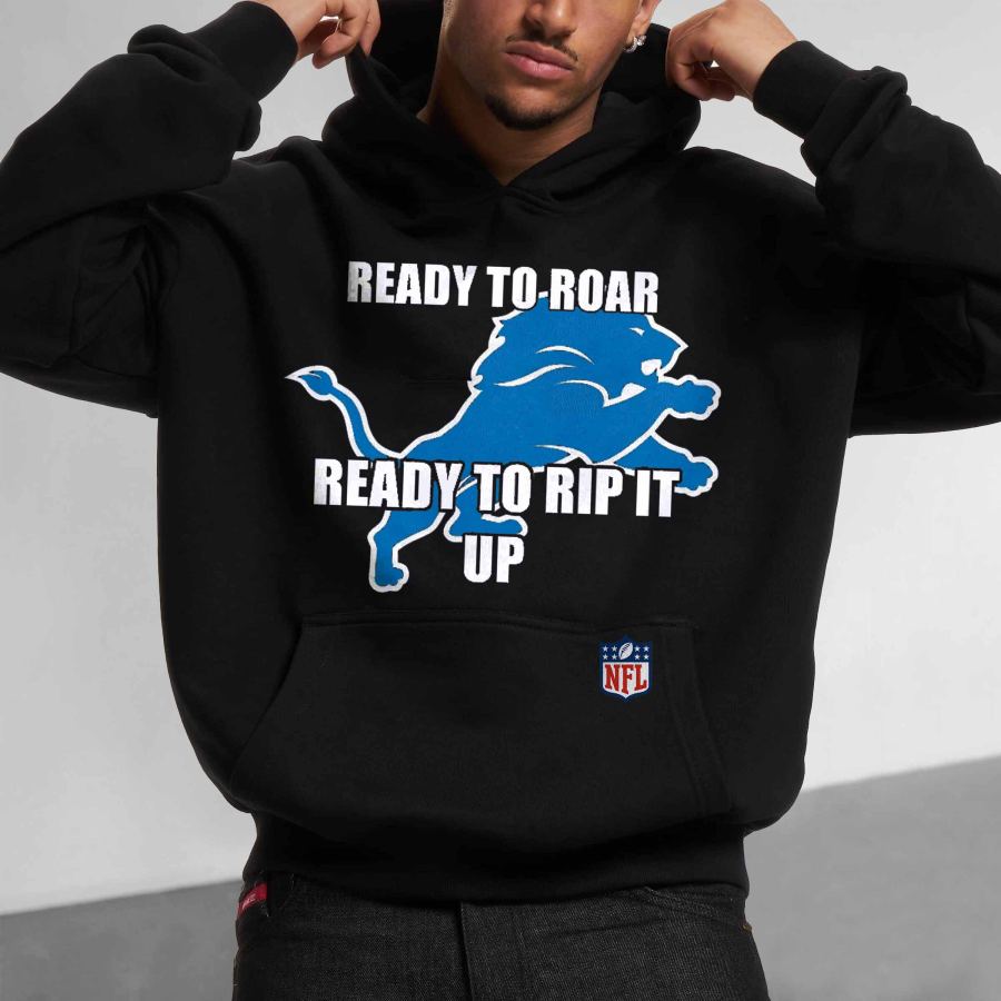 

Sudadera Con Capucha Informal Con Estampado Del Super Bowl De La NFL De Los Detroit Lions Para Hombre