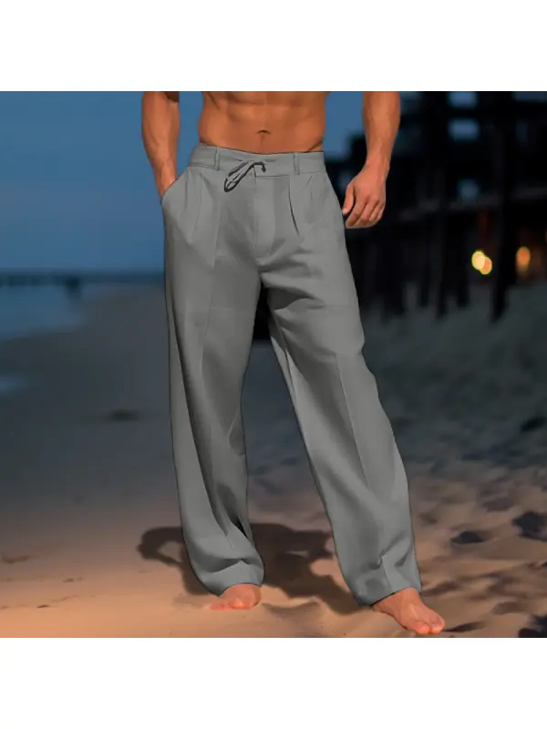 Men's Beach Holiday Linen Pants - Valiantlive.com 