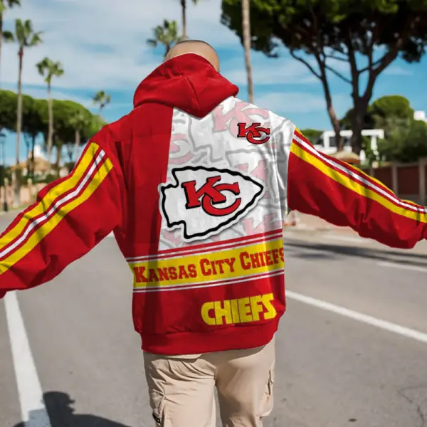 Oversized Men's Kansas City Chiefs NFL Super Bowl Hoodie - Cotosen.com