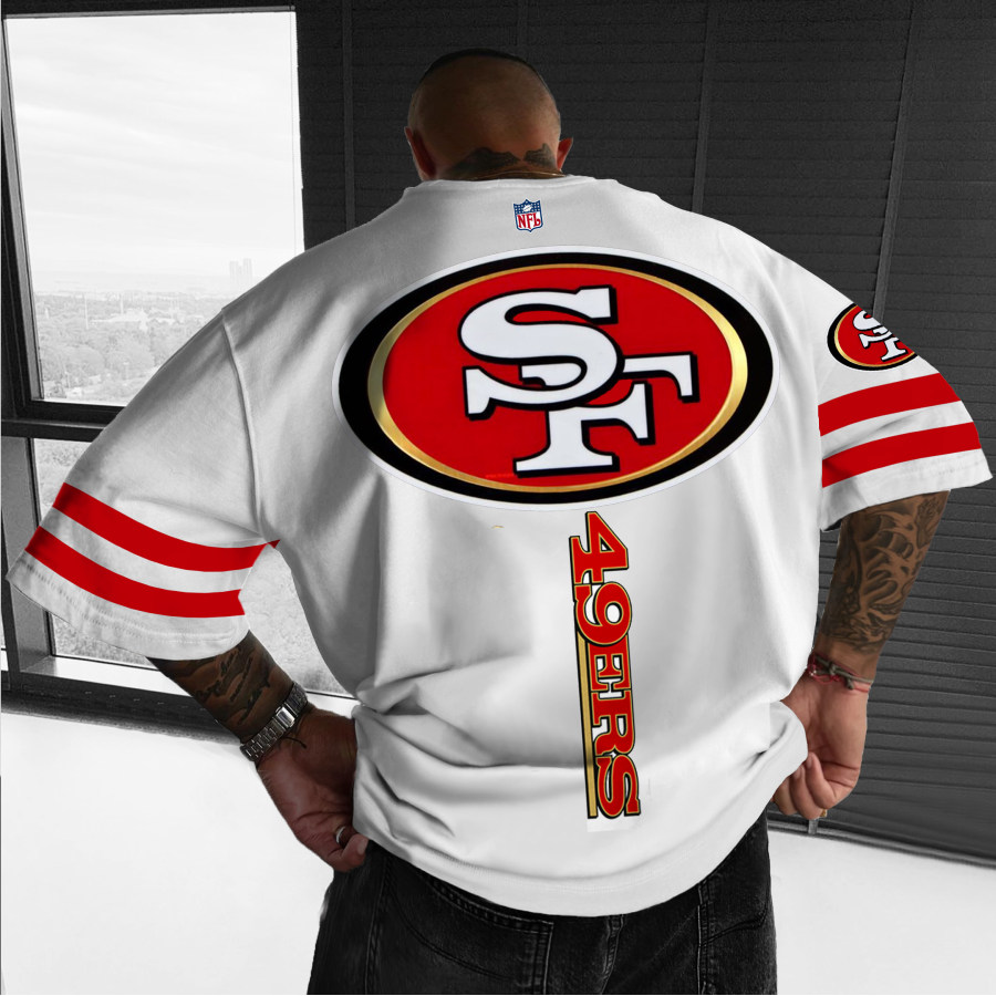 

T-shirt Décontracté Surdimensionné Unisexe Des 49ers De San Francisco NFL