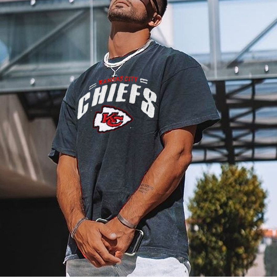 

Unisex Oversized Vintage Super Bowl Kansas City Chiefs Casual T-Shirt