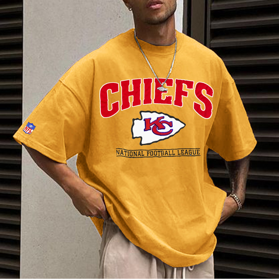 

T-shirt Imprimé Unisexe Surdimensionné Vintage Des Chiefs Du Super Bowl