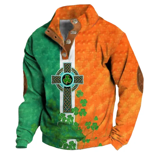 St. Patrick's Day Print Long Sleeve Sweatshirt - Ootdyouth.com 