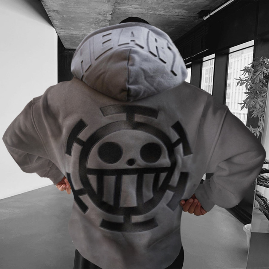 

Sudadera Con Capucha Extragrande Con Estampado "One Piece"