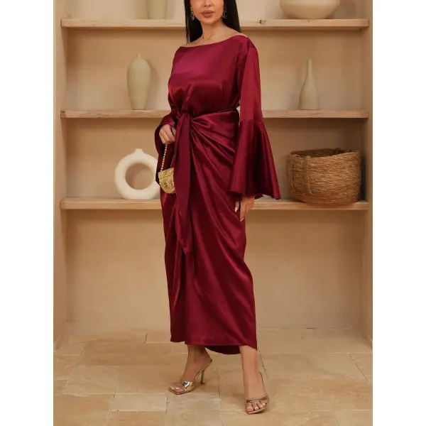 Stylish Ramadan Satin Kaftan Dress - Ootdyouth.com 