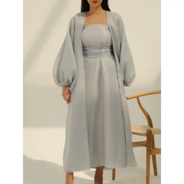 Stylish Ramadan Two Piece Abaya Dress - Ootdyouth.com 