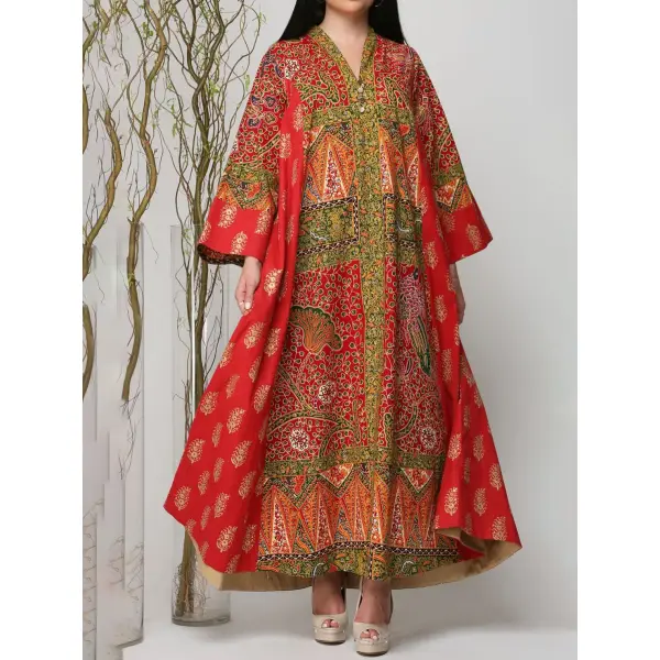 Stylish Printed Robe Dress - Spiretime.com 