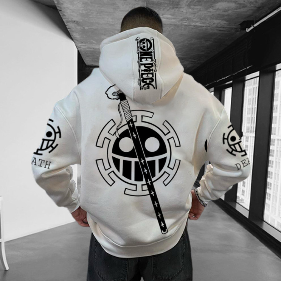 

Sudadera Con Capucha Extragrande Con Estampado "One Piece"