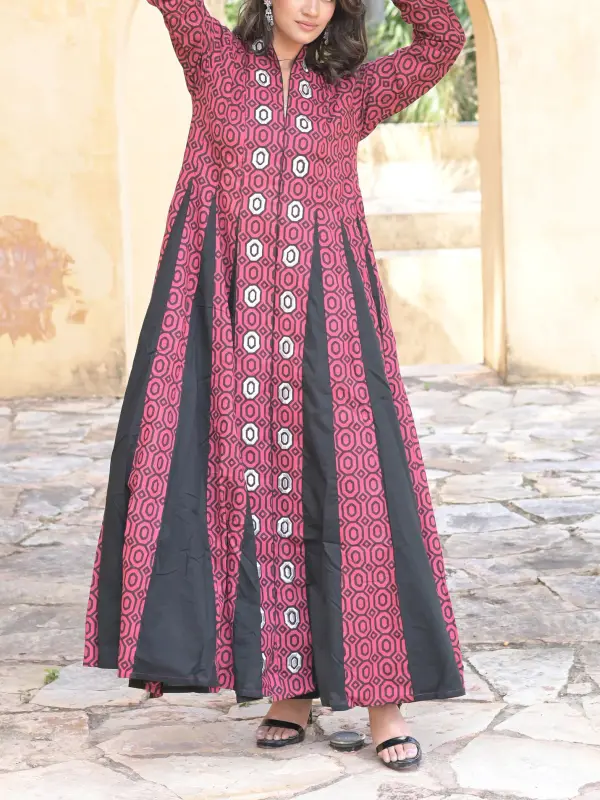 Stylish Embroidered Ramadhan Abaya Dress - Timetomy.com 