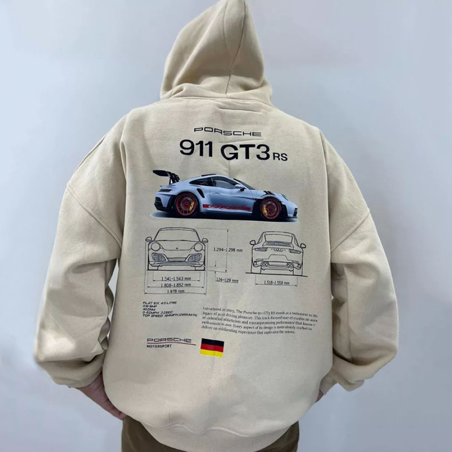 

Sudadera Informal Con Estampado De Coche Y Letras Holgadas