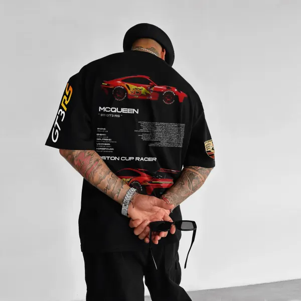 Oversize Sports Car Lightning McQueen T-shirt - Cotosen.com Oversize Sports Car Lightning McQueen T-shirt - Cotosen.com