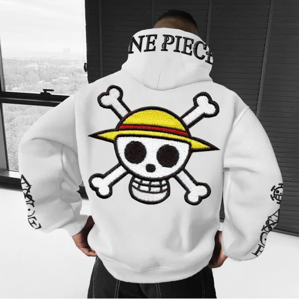 Unisex Oversized One Piece Embroidered Hoodie - Ootdyouth.com 
