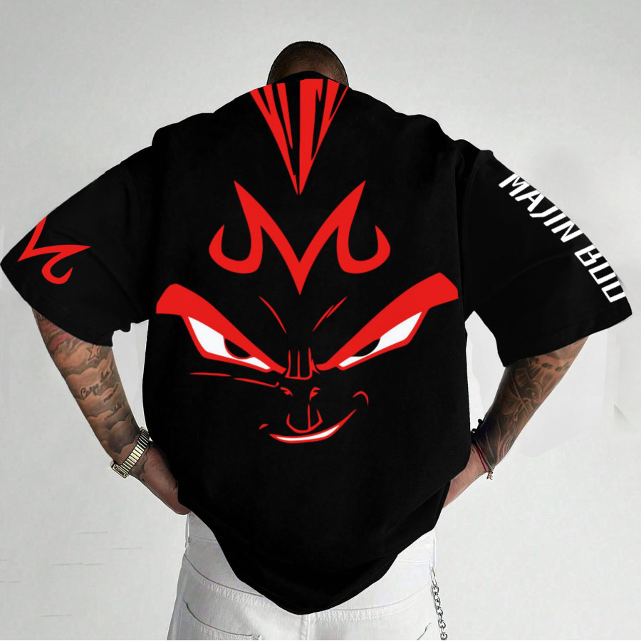 

T-shirt Unisexe Surdimensionné Avec Logo DBZ Buu M Imprimé Animé