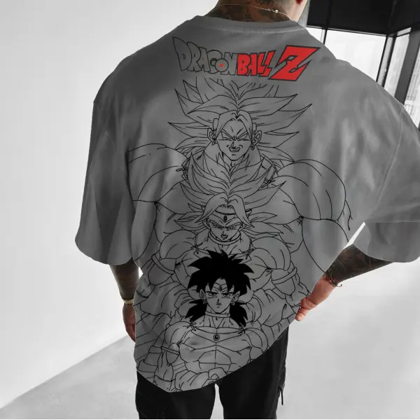 Unisex Oversized DB Broly Anime Collection Print T-shirt - Yiyistories.com 