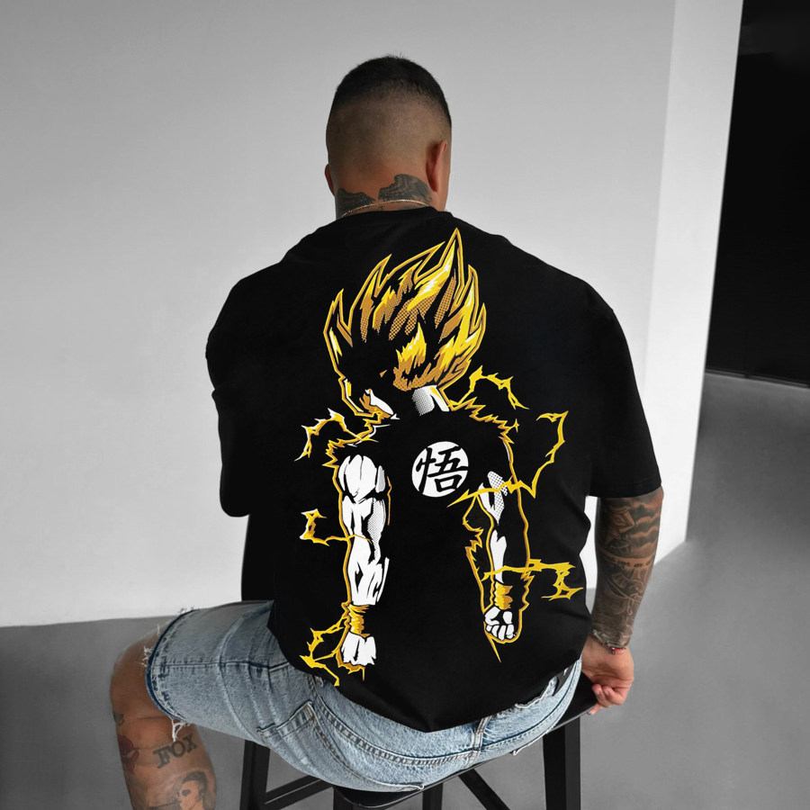 

Camiseta Extragrande Con Estampado Dragon Ball Sun Wukong