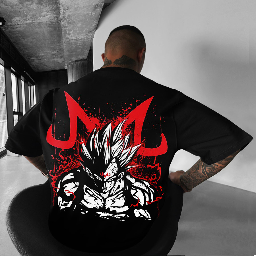 

Camiseta Extragrande Con Estampado Dragon Ball Majin Buu