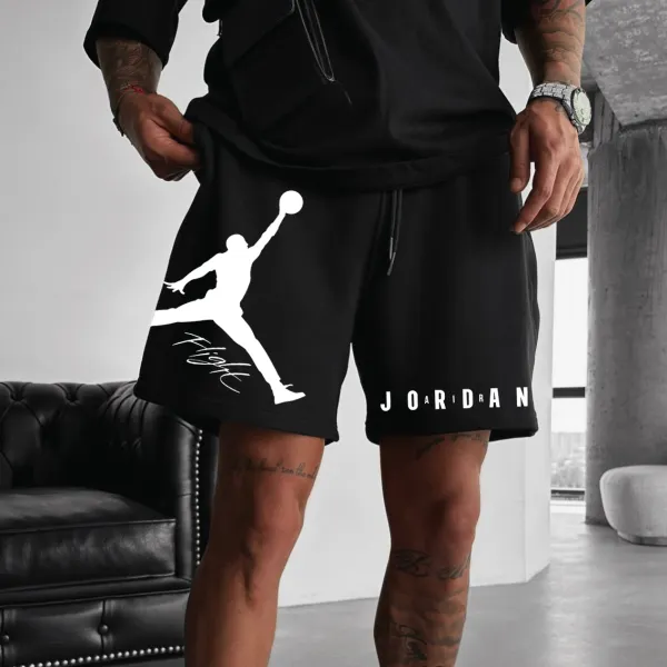 Men's Street Style Basketball Print Shorts - Cotosen.com