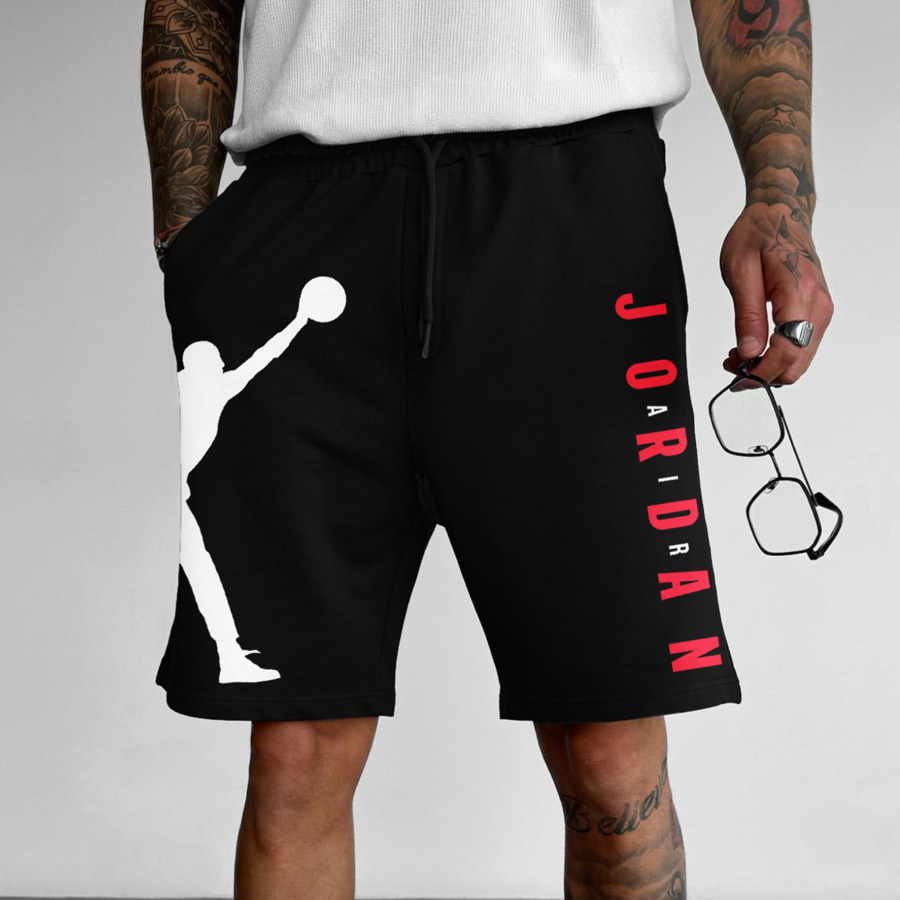 

Pantalones Cortos Con Estampado De Baloncesto Estilo Callejero Para Hombre