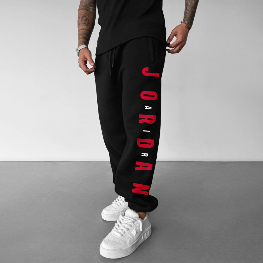 

Herren-Jogginghose Mit Street-Style-Basketball-Print