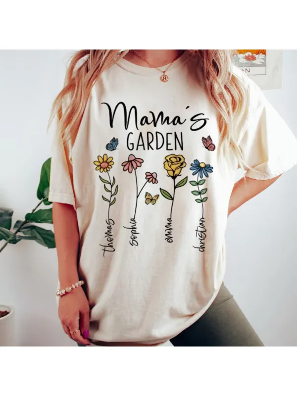 Women's Floral Print Cotton Casual T-shirt - Ootdmw.com 